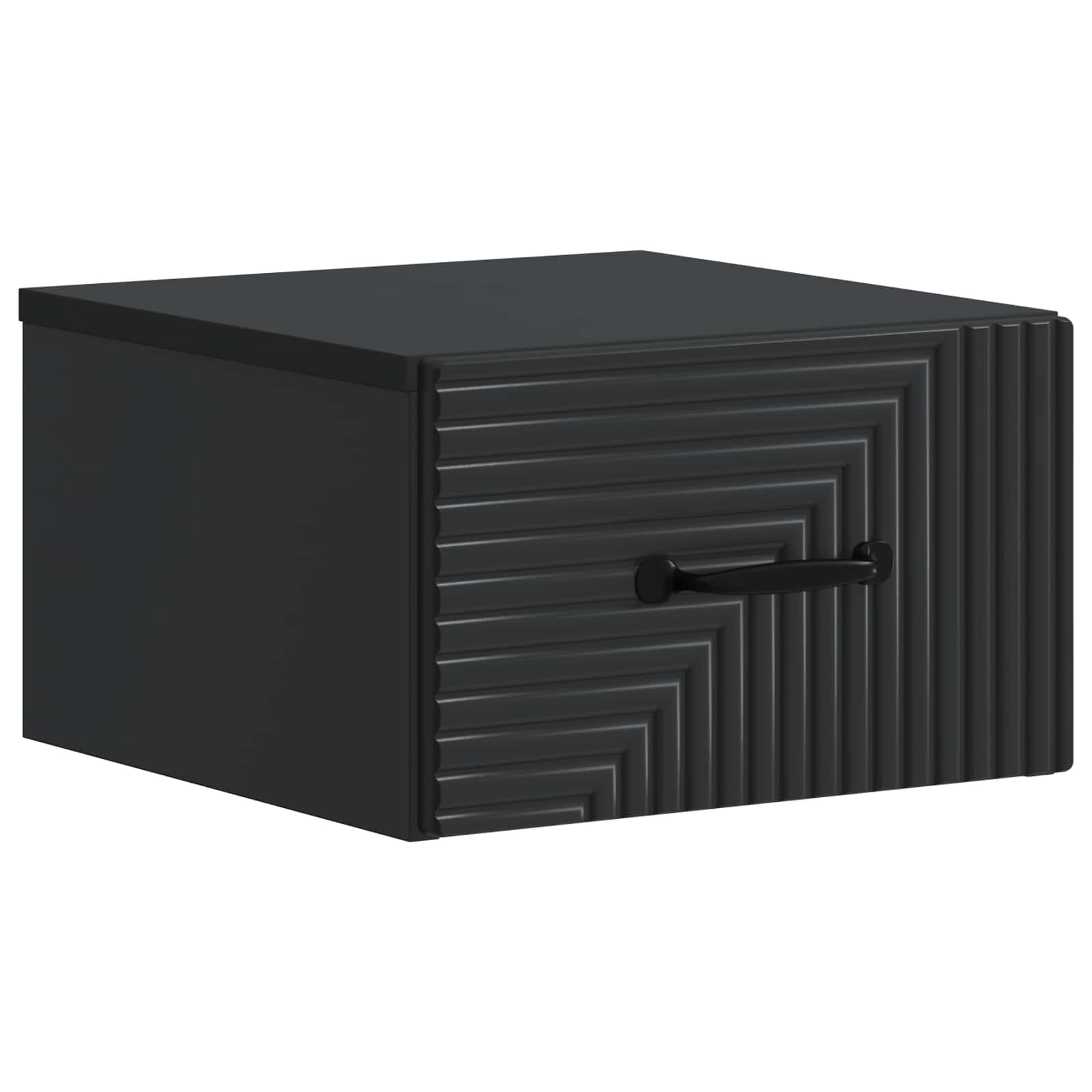 Τοίχου Κρεμαστό Κομοδίνο 2 pcs Μαύρο 34,5 x 33 x 20 εκ. - Pakobazaar