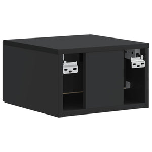Τοίχου Κρεμαστό Κομοδίνο 2 pcs Μαύρο 34,5 x 33 x 20 εκ. - Pakobazaar