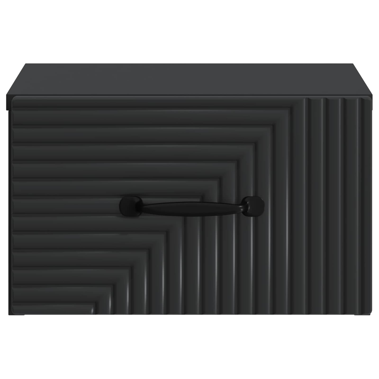 Τοίχου Κρεμαστό Κομοδίνο 2 pcs Μαύρο 34,5 x 33 x 20 εκ. - Pakobazaar