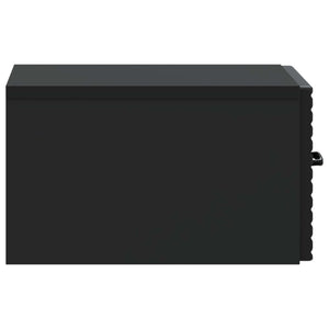 Τοίχου Κρεμαστό Κομοδίνο 2 pcs Μαύρο 34,5 x 33 x 20 εκ. - Pakobazaar
