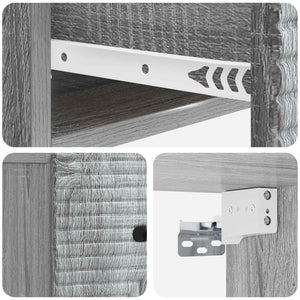 Τοίχου Κρεμαστό Κομοδίνο Γκρι Sonoma 34,5 x 33 x 20 εκ. - Pakobazaar