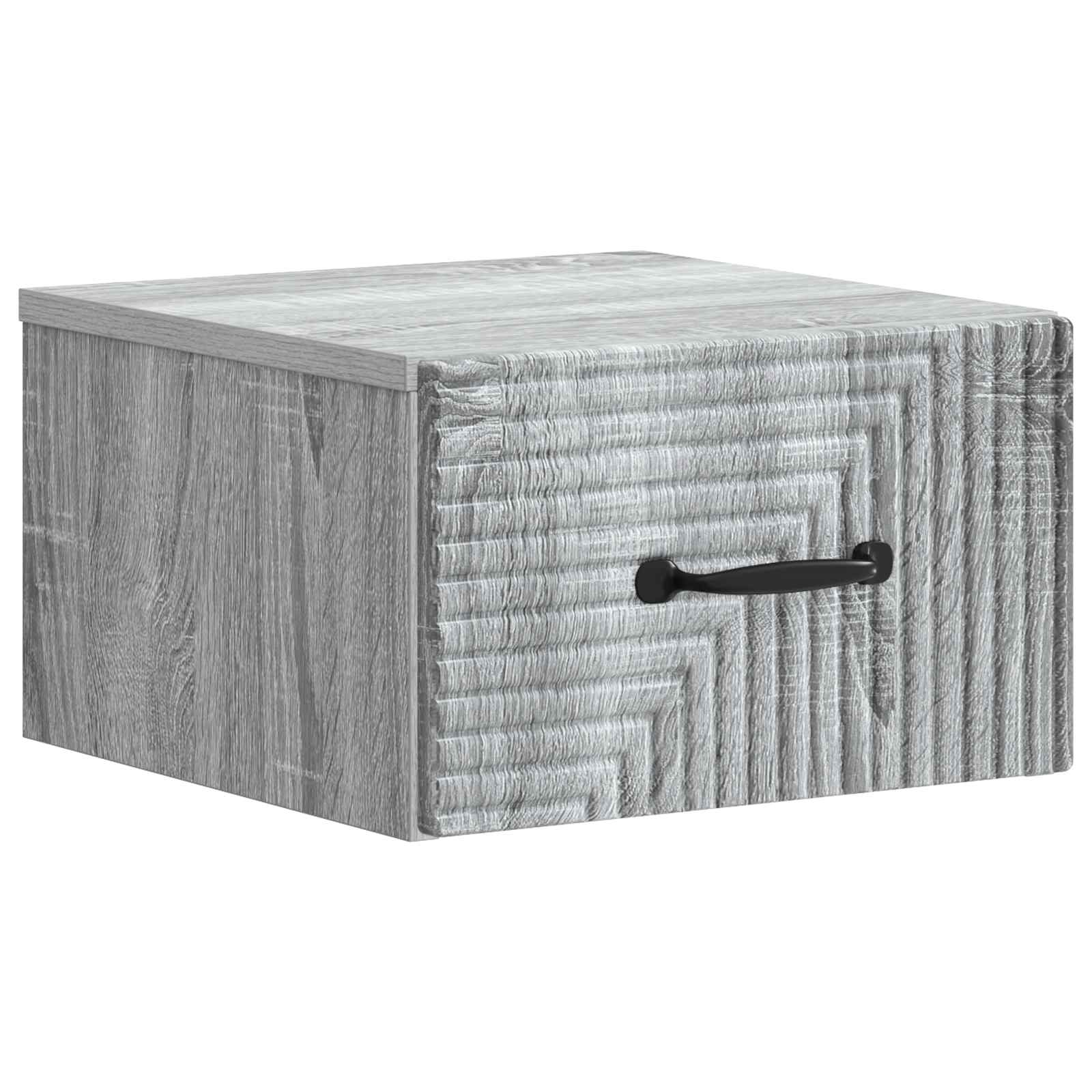 Τοίχου Κρεμαστό Κομοδίνο 2 pcs Γκρι Sonoma 34,5 x 33 x 20 εκ. - Pakobazaar