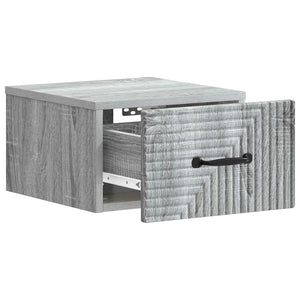 Τοίχου Κρεμαστό Κομοδίνο 2 pcs Γκρι Sonoma 34,5 x 33 x 20 εκ. - Pakobazaar