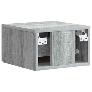 Τοίχου Κρεμαστό Κομοδίνο 2 pcs Γκρι Sonoma 34,5 x 33 x 20 εκ. - Pakobazaar