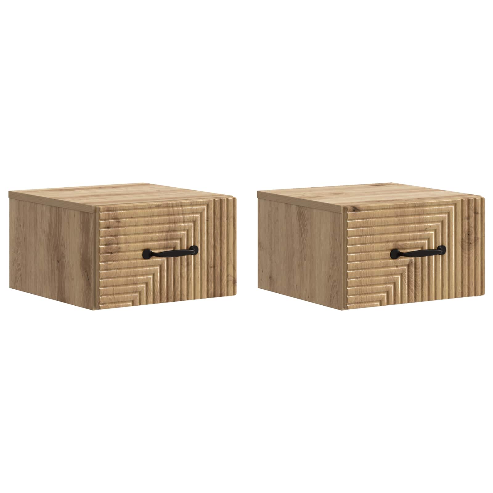 Τοίχου Κρεμαστό Κομοδίνο 2 pcs Artisan Δρυς 34,5 x 33 x 20 εκ. - Pakobazaar