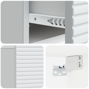 Τοίχου Κρεμαστό Κομοδίνο 2 pcs Λευκό 49 x 34,5 x 20 εκ. - Pakobazaar