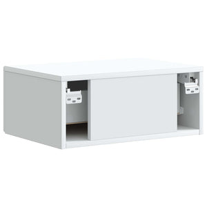 Τοίχου Κρεμαστό Κομοδίνο 2 pcs Λευκό 49 x 34,5 x 20 εκ. - Pakobazaar