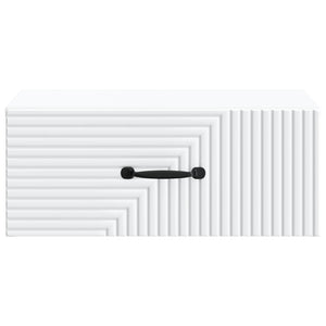 Τοίχου Κρεμαστό Κομοδίνο 2 pcs Λευκό 49 x 34,5 x 20 εκ. - Pakobazaar