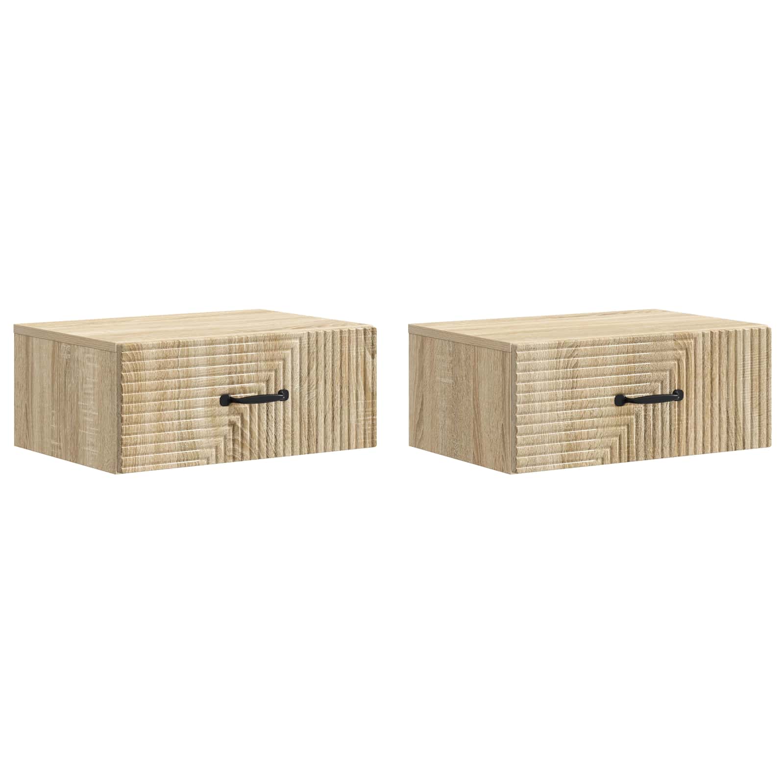 Τοίχου Κρεμαστό Κομοδίνο 2 pcs Sonoma Δρυς 49 x 34,5 x 20 εκ. - Pakobazaar