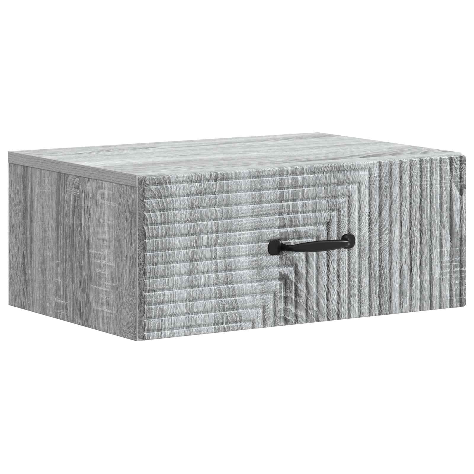 Τοίχου Κρεμαστό Κομοδίνο Γκρι Sonoma 49 x 34,5 x 20 εκ. - Pakobazaar