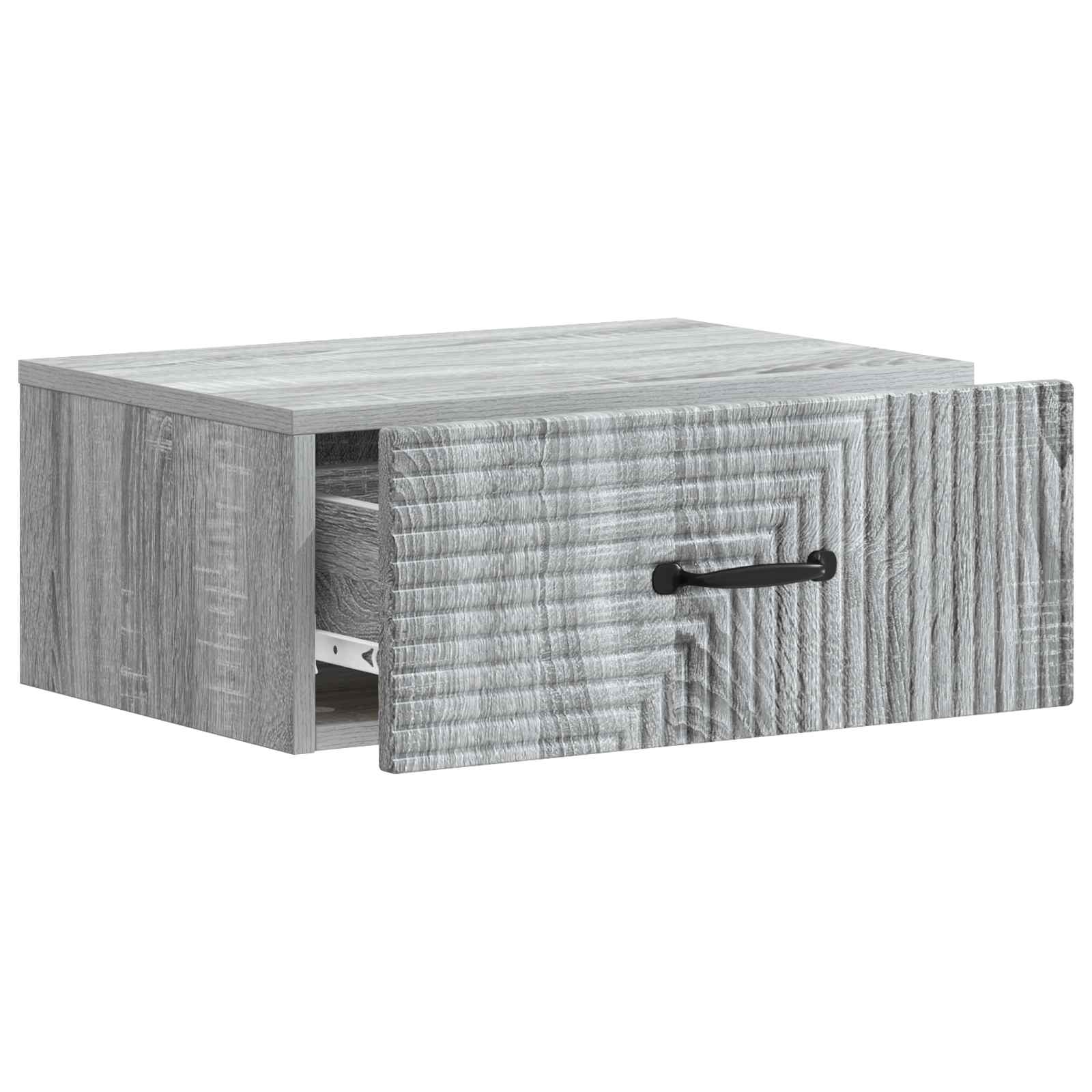 Τοίχου Κρεμαστό Κομοδίνο Γκρι Sonoma 49 x 34,5 x 20 εκ. - Pakobazaar