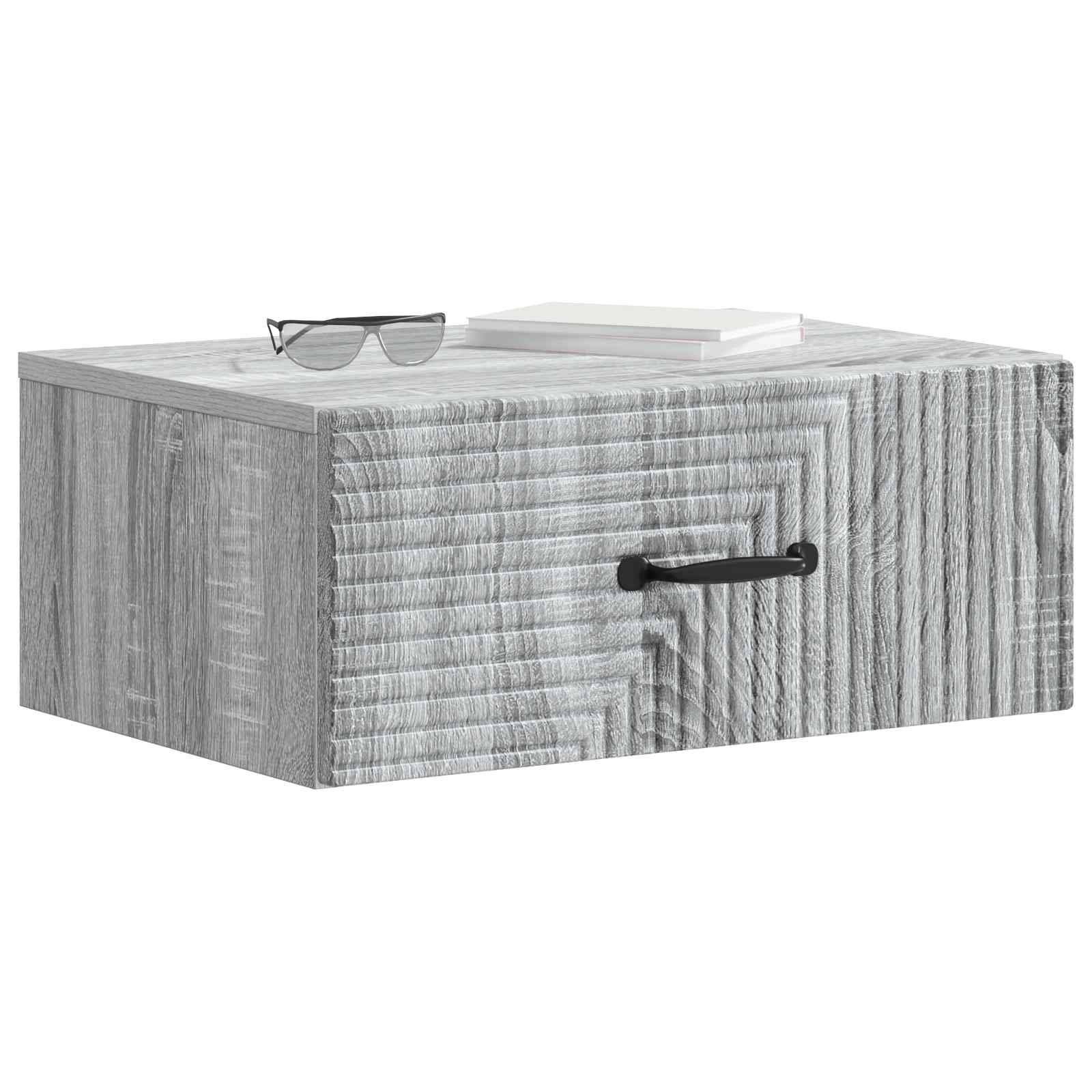 Τοίχου Κρεμαστό Κομοδίνο Γκρι Sonoma 49 x 34,5 x 20 εκ. - Pakobazaar