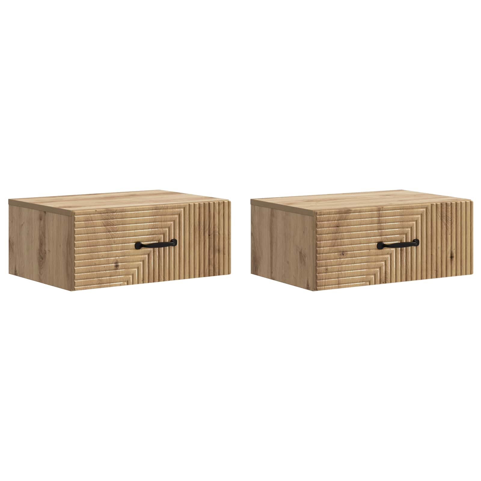 Τοίχου Κρεμαστό Κομοδίνο 2 pcs Artisan Δρυς 49 x 34,5 x 20 εκ. - Pakobazaar
