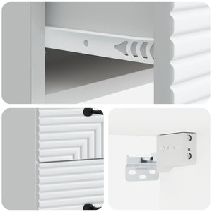 Τοίχου Κρεμαστό Κομοδίνο 2 pcs Λευκό 34,5 x 33 x 40 εκ - Pakobazaar