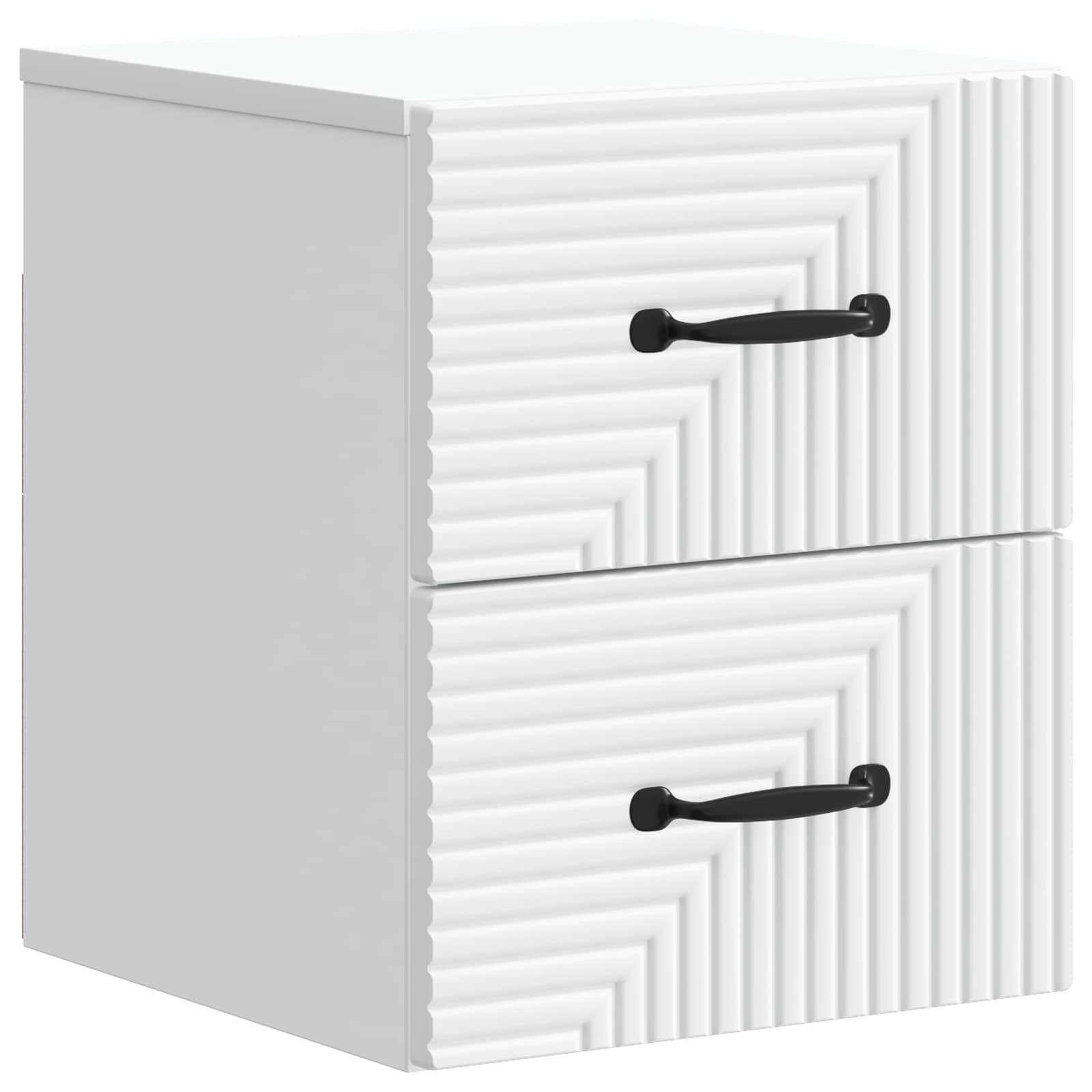 Τοίχου Κρεμαστό Κομοδίνο 2 pcs Λευκό 34,5 x 33 x 40 εκ - Pakobazaar
