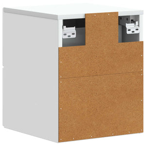 Τοίχου Κρεμαστό Κομοδίνο 2 pcs Λευκό 34,5 x 33 x 40 εκ - Pakobazaar