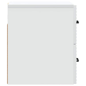 Τοίχου Κρεμαστό Κομοδίνο 2 pcs Λευκό 34,5 x 33 x 40 εκ - Pakobazaar
