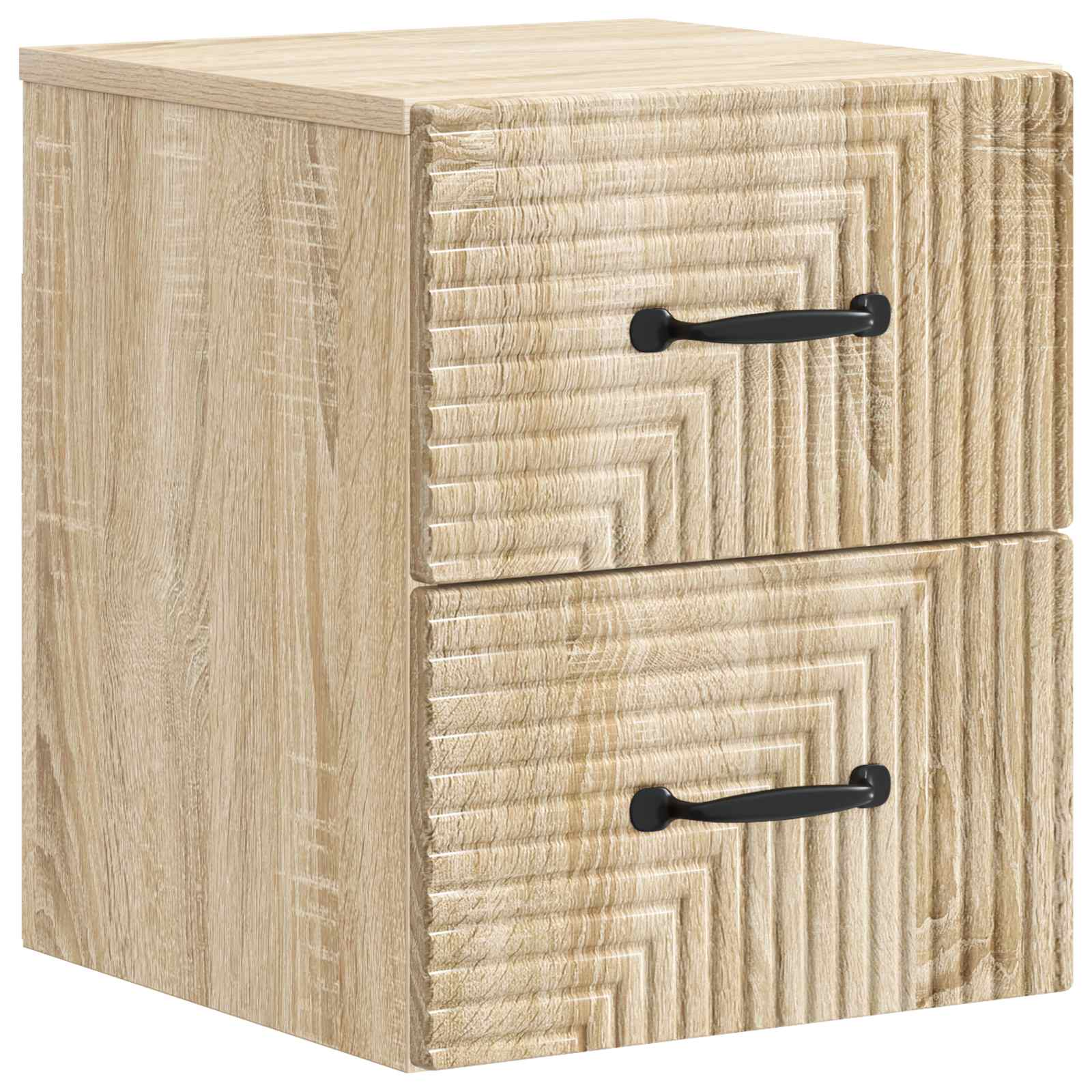 Τοίχου Κρεμαστό Κομοδίνο 2 pcs Sonoma Δρυς 34,5 x 33 x 40 εκ - Pakobazaar