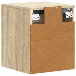 Τοίχου Κρεμαστό Κομοδίνο 2 pcs Sonoma Δρυς 34,5 x 33 x 40 εκ - Pakobazaar