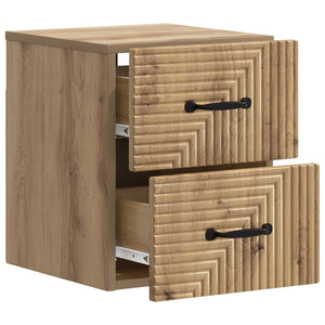 Τοίχου Κρεμαστό Κομοδίνο 2 pcs Artisan Δρυς 34,5 x 33 x 40 εκ - Pakobazaar