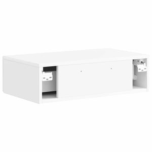 Τραπεζάκι Τοίχου Γυαλιστερό Λευκό 59 x 34,5 x 17 εκ. - Pakobazaar