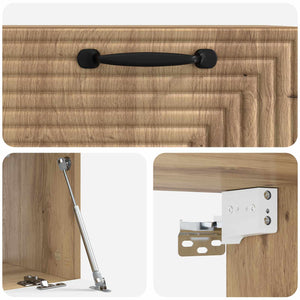 Τοποθετούμενος στον τοίχο τηλεοπτικός ερμάριος Artisan Δρυς - Pakobazaar