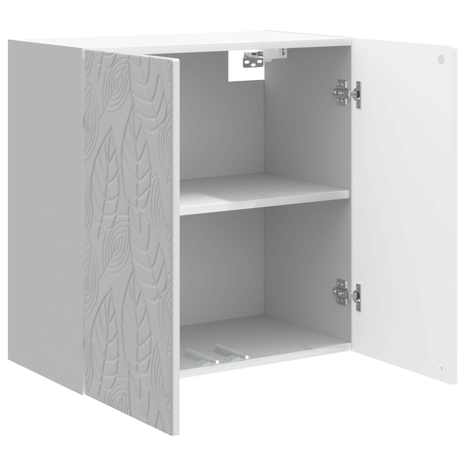 Τοίχου Ντουλάπα Γυαλιστερό Λευκό 59 x 31 x 60 εκ - Pakobazaar