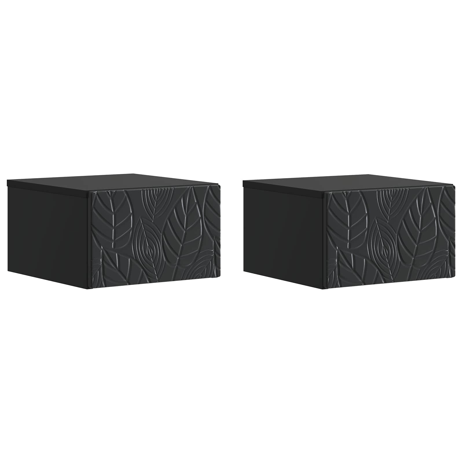 Τραπεζάκι Τοίχου 2 pcs Μαύρο 34,5 x 33 x 20 εκ. - Pakobazaar