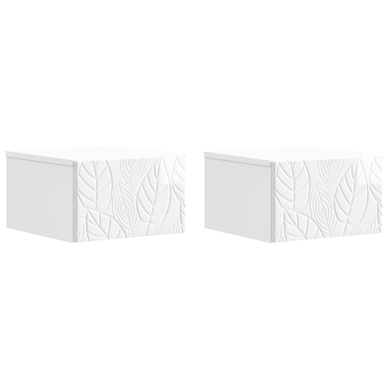 Τραπεζάκι Τοίχου 2 pcs Γυαλιστερό Λευκό 34,5 x 33 x 20 εκ. - Pakobazaar