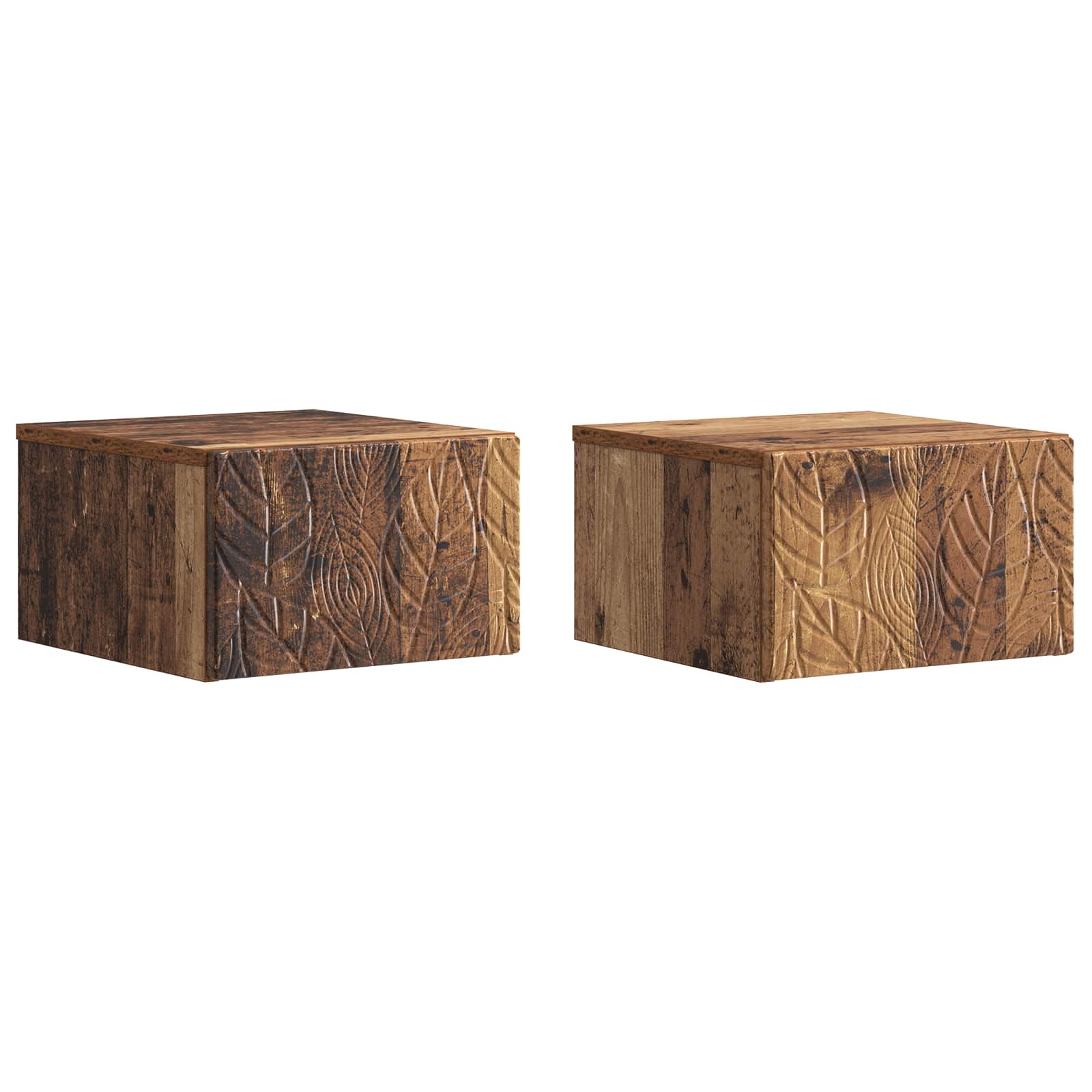 Τραπεζάκι Τοίχου 2 pcs Παλαιωμένο ξύλο 34,5 x 33 x 20 εκ. - Pakobazaar
