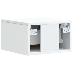 Τοίχου Κρεμαστό Κομοδίνο 2 pcs Λευκό 49 x 34,5 x 20 εκ. - Pakobazaar