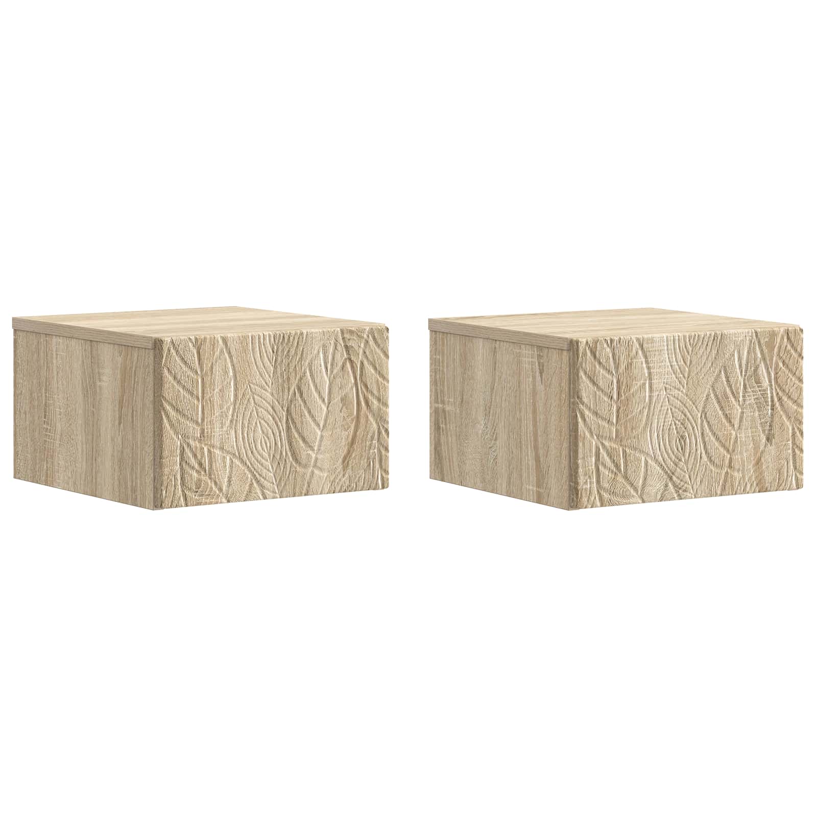 Τοίχου Κρεμαστό Κομοδίνο 2 pcs Sonoma Δρυς 49 x 34,5 x 20 εκ. - Pakobazaar