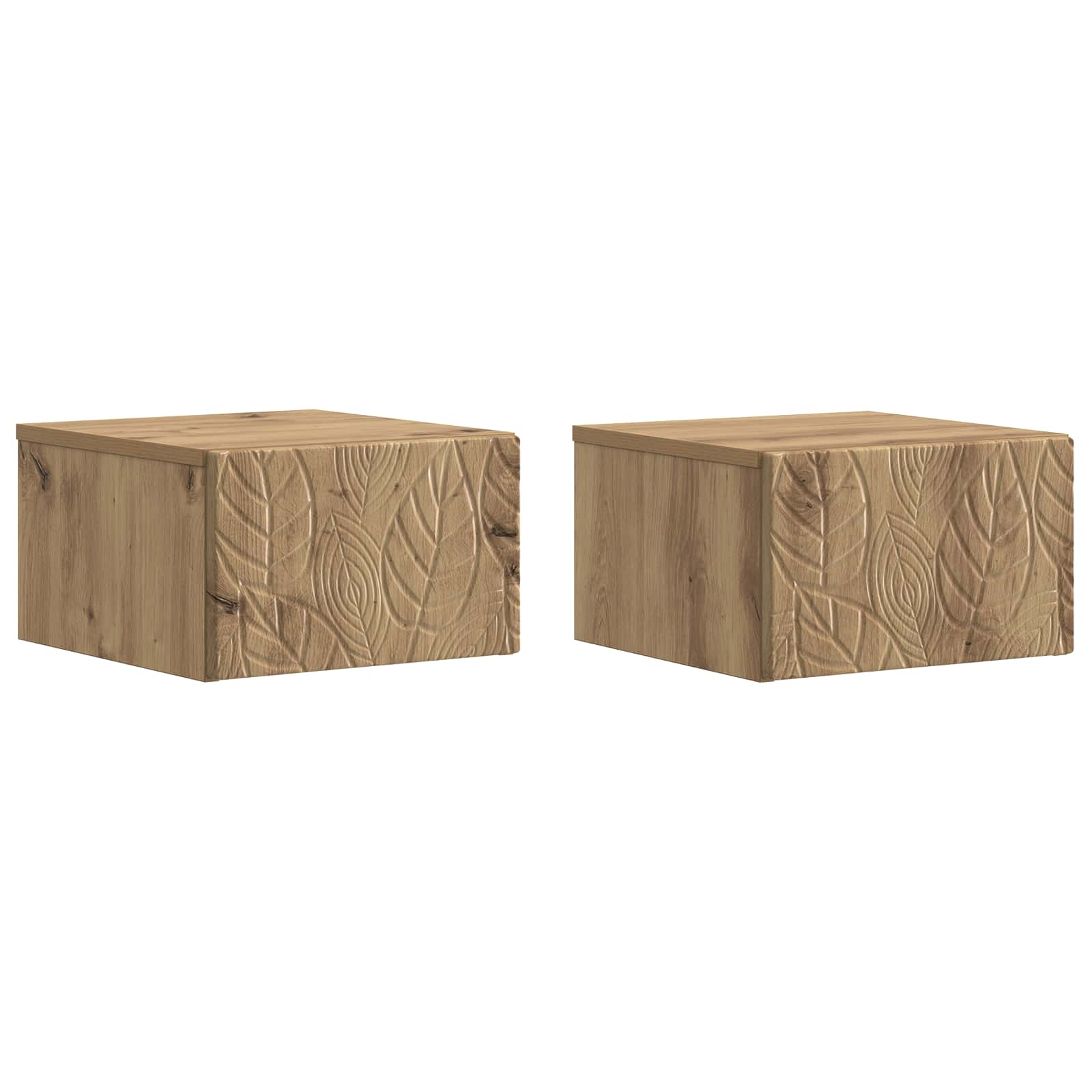 Τοίχου Κρεμαστό Κομοδίνο 2 pcs Artisan Δρυς 49 x 34,5 x 20 εκ. - Pakobazaar