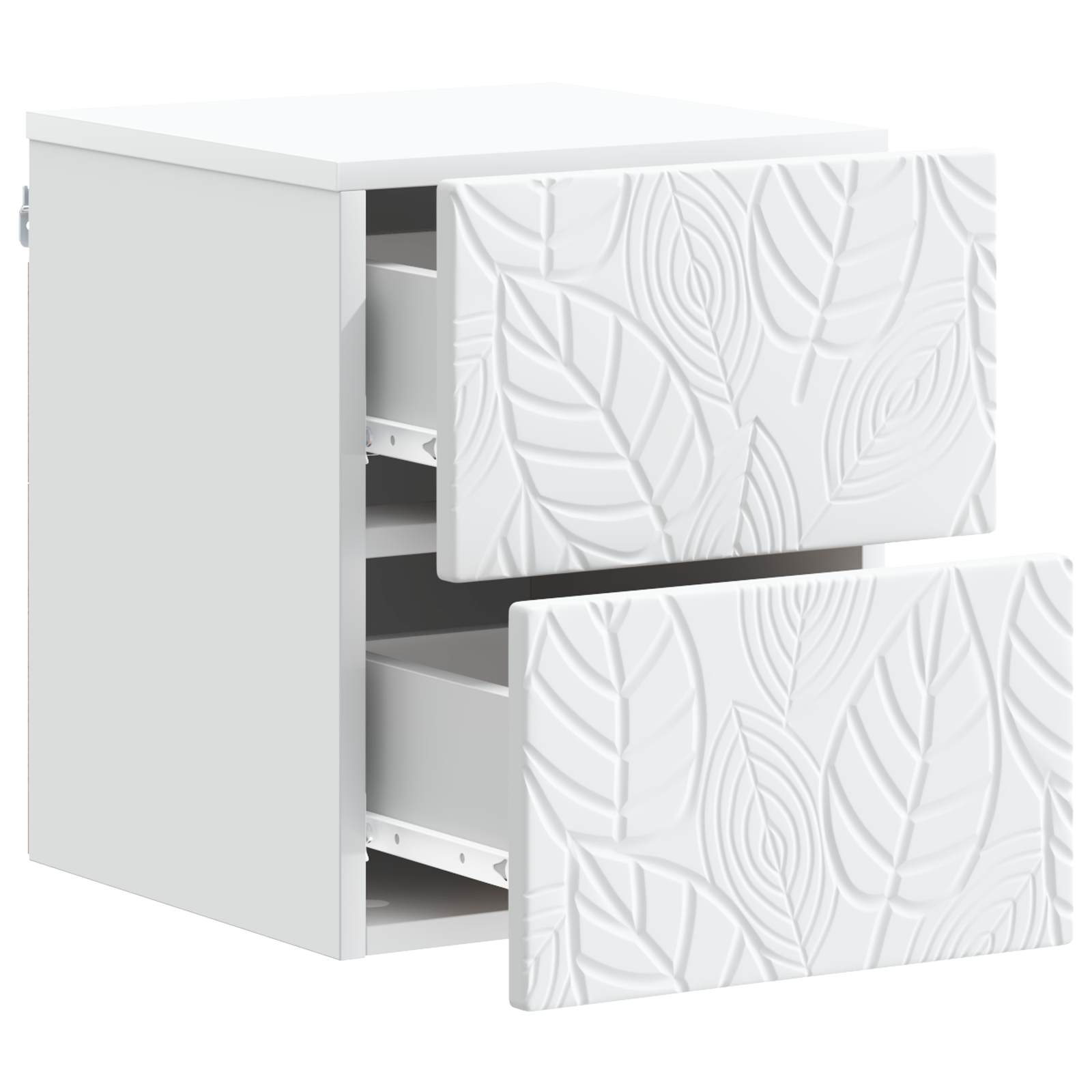 Τοίχου Κρεμαστό Κομοδίνο 2 pcs Λευκό 34,5 x 33 x 40 εκ - Pakobazaar
