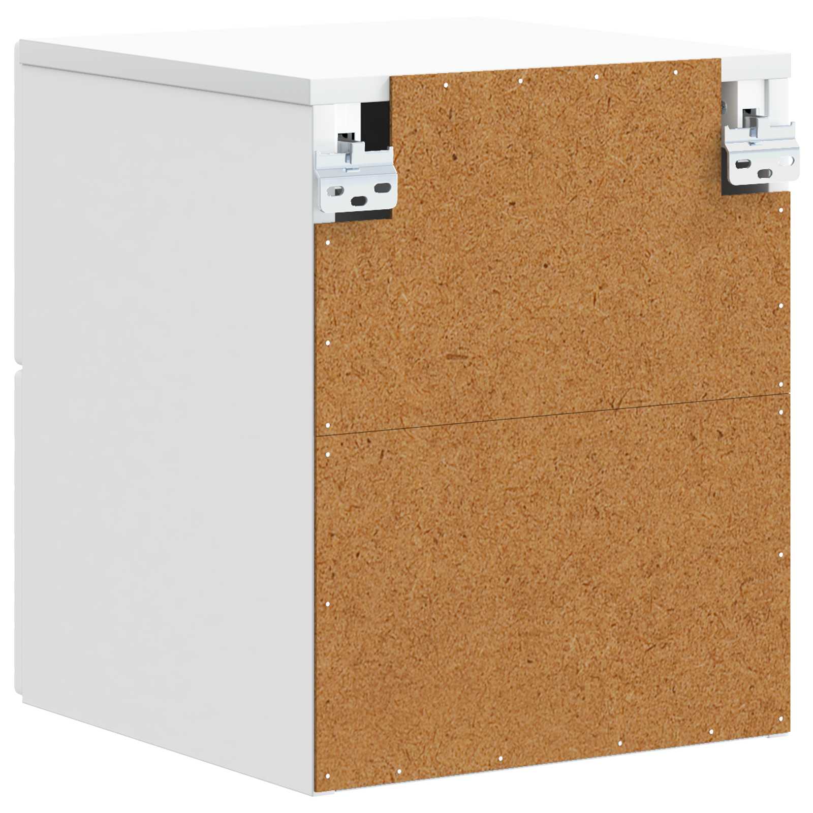 Τοίχου Κρεμαστό Κομοδίνο 2 pcs Λευκό 34,5 x 33 x 40 εκ - Pakobazaar