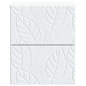 Τοίχου Κρεμαστό Κομοδίνο 2 pcs Λευκό 34,5 x 33 x 40 εκ - Pakobazaar