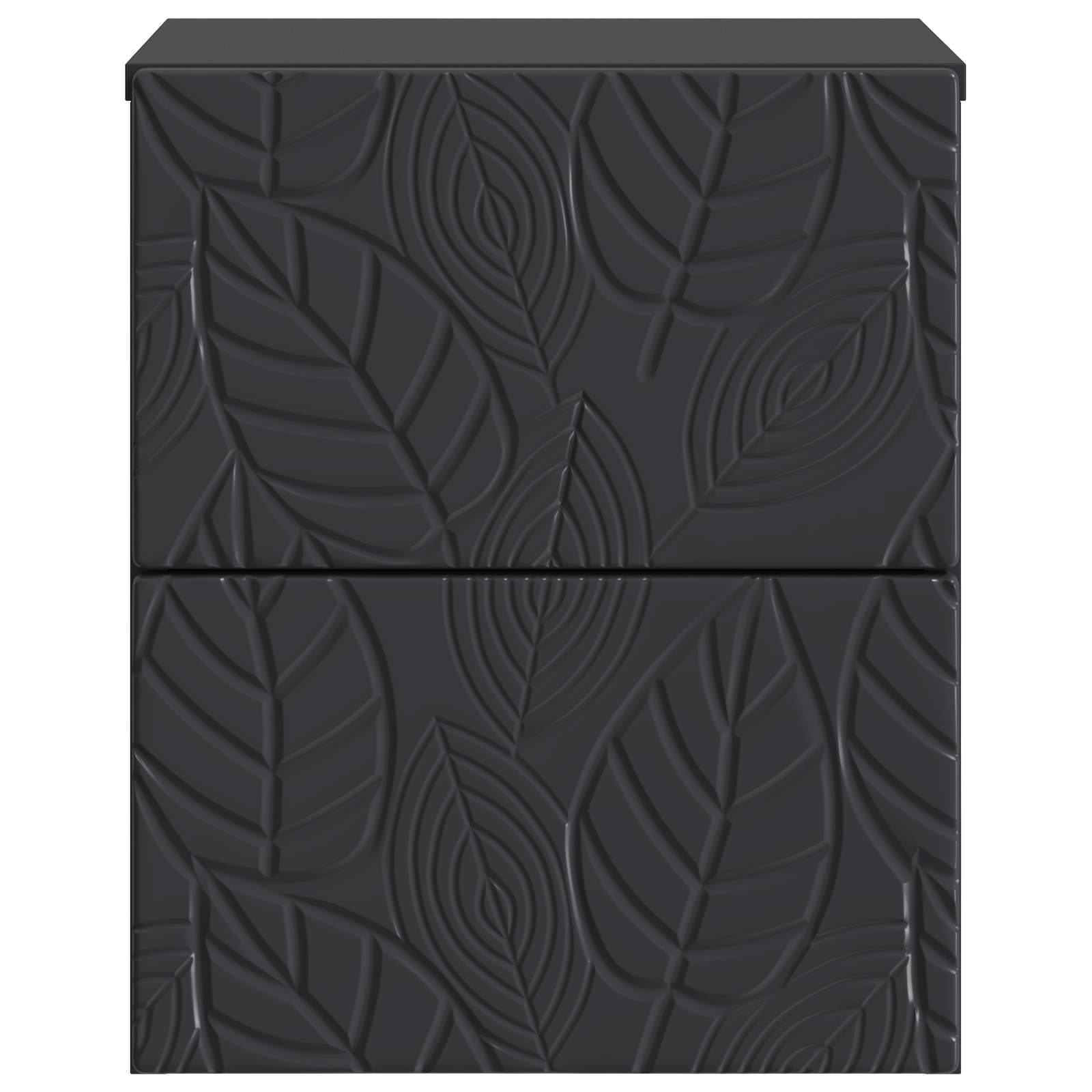 Τοίχου Κρεμαστό Κομοδίνο 2 pcs Μαύρο 34,5 x 33 x 40 εκ - Pakobazaar