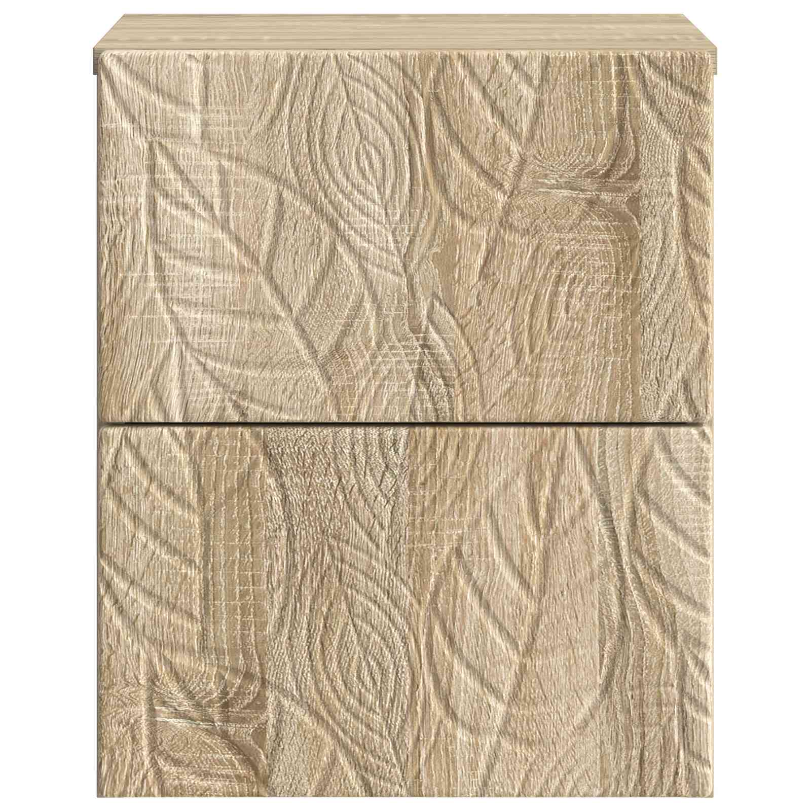 Τοίχου Κρεμαστό Κομοδίνο 2 pcs Sonoma Δρυς 34,5 x 33 x 40 εκ - Pakobazaar