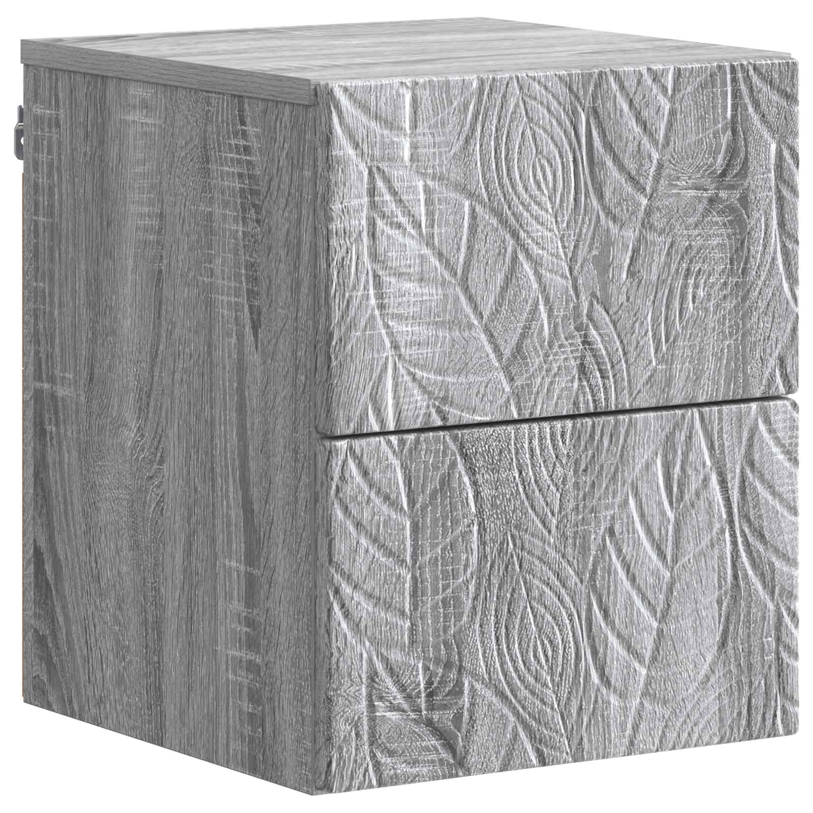 Τοίχου Κρεμαστό Κομοδίνο Γκρι Sonoma 34,5 x 33 x 40 εκ - Pakobazaar