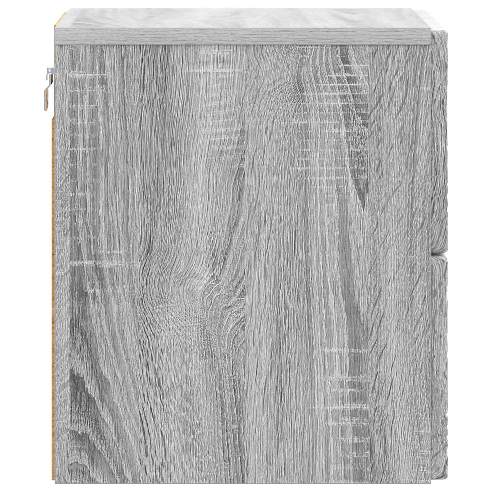 Τοίχου Κρεμαστό Κομοδίνο Γκρι Sonoma 34,5 x 33 x 40 εκ - Pakobazaar
