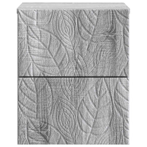 Τοίχου Κρεμαστό Κομοδίνο 2 pcs Γκρι Sonoma 34,5 x 33 x 40 εκ - Pakobazaar