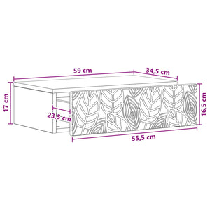 Τραπεζάκι Τοίχου Sonoma Δρυς 59 x 34,5 x 17 εκ. - Pakobazaar
