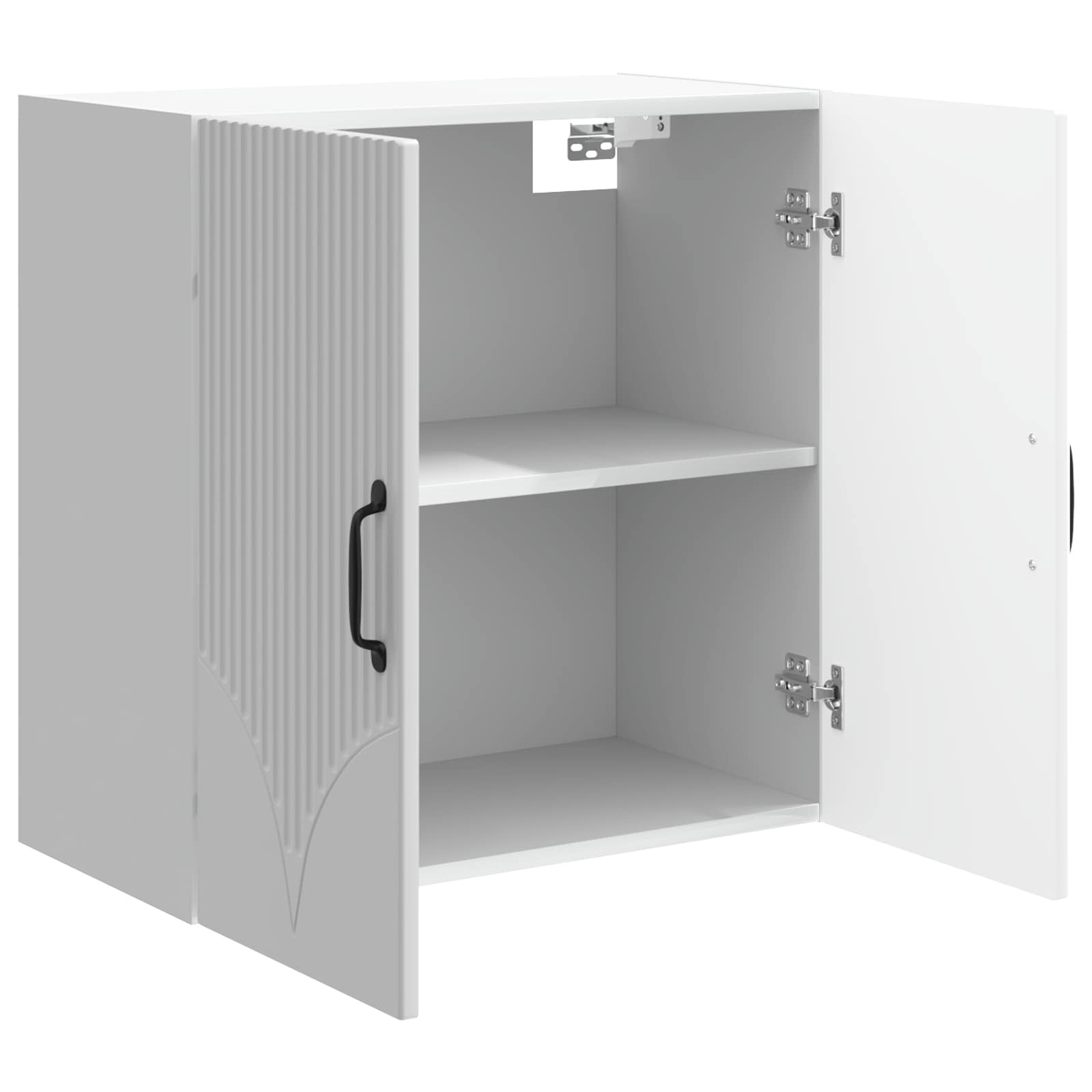 Τοίχου Ντουλάπα Γυαλιστερό Λευκό 59 x 31 x 60 εκ - Pakobazaar