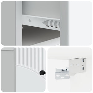 Τοίχου Κρεμαστό Κομοδίνο 2 pcs Λευκό 34,5 x 33 x 20 εκ. - Pakobazaar