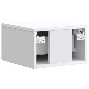 Τοίχου Κρεμαστό Κομοδίνο 2 pcs Λευκό 34,5 x 33 x 20 εκ. - Pakobazaar