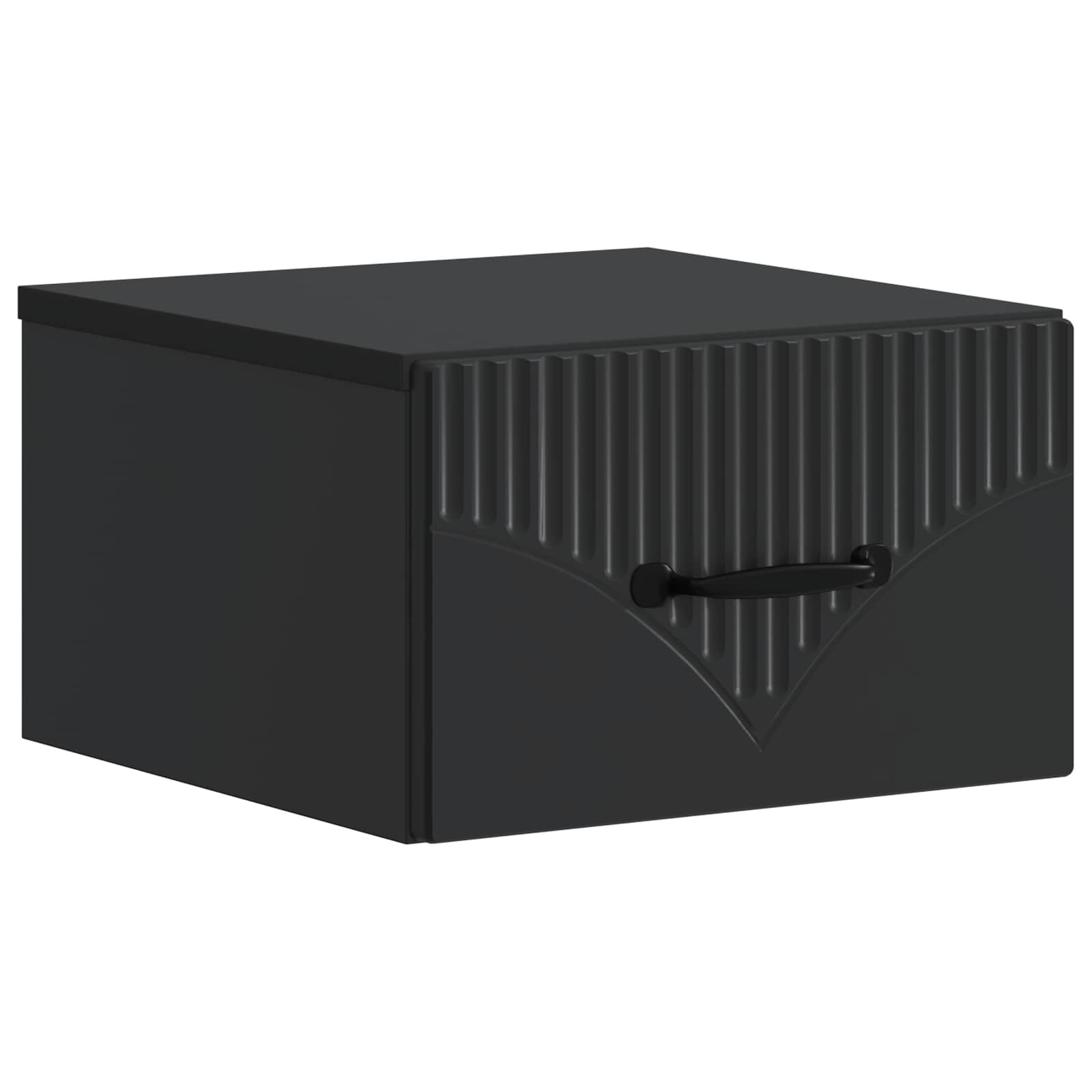 Τοίχου Κρεμαστό Κομοδίνο 2 pcs Μαύρο 34,5 x 33 x 20 εκ. - Pakobazaar