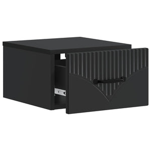 Τοίχου Κρεμαστό Κομοδίνο 2 pcs Μαύρο 34,5 x 33 x 20 εκ. - Pakobazaar