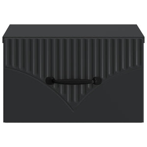 Τοίχου Κρεμαστό Κομοδίνο 2 pcs Μαύρο 34,5 x 33 x 20 εκ. - Pakobazaar
