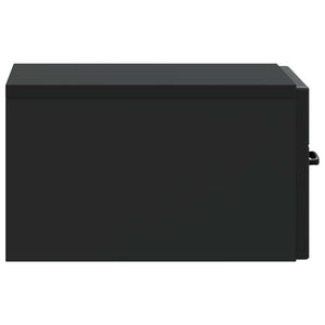 Τοίχου Κρεμαστό Κομοδίνο 2 pcs Μαύρο 34,5 x 33 x 20 εκ. - Pakobazaar