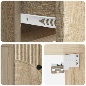 Τοίχου Κρεμαστό Κομοδίνο 2 pcs Sonoma Δρυς 34,5 x 33 x 20 εκ. - Pakobazaar